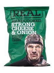 Real Handcooked Potato Strong Cheese & Onion Crisps, 150g