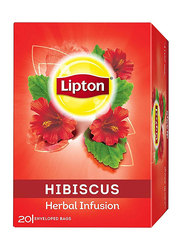 Lipton Hibiscus Herbal Infusion Tea, 20 Tea Bags x 2g
