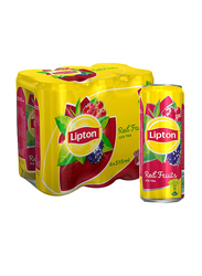 Lipton Red Fruits Ice Tea, 6 Cans x 315ml