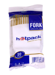 Hotpack 50-Piece Plastic Fork Set, CPF, Clear