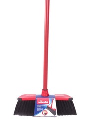 Vileda Indoor Broom with Stick, Red