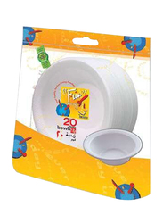 Fun 12oz 20-Piece Foam Round Disposable Bowl, White