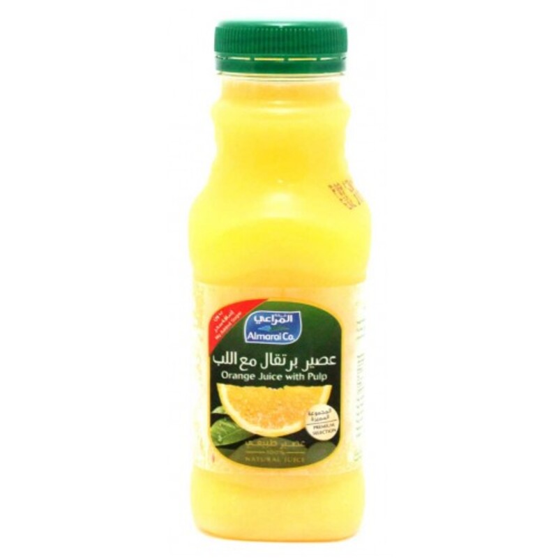 Al-Marai No Added Sugar Orange Juice with Pulp, 300ml