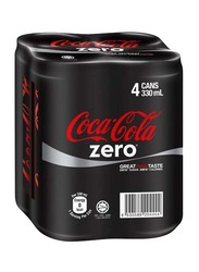 Coca Cola Zero Soft Drinks, 6 Cans x 330ml