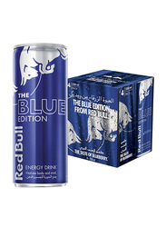 Red Bull The Blue Edition Blueberry Energy Drink, 4 Cans x 250ml