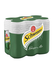 Schweppes Ginger Ale Soft Drink, 6 Cans x 300ml