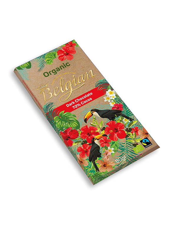 

Belgian Organic Dark Chocolate 72% Cocoa Bar, 90g