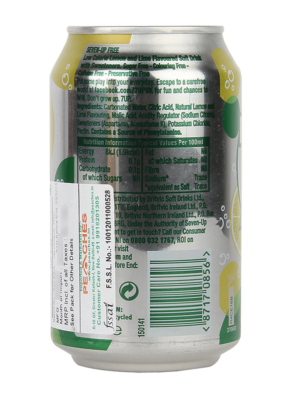 7up Free Soft Drink, 330ml