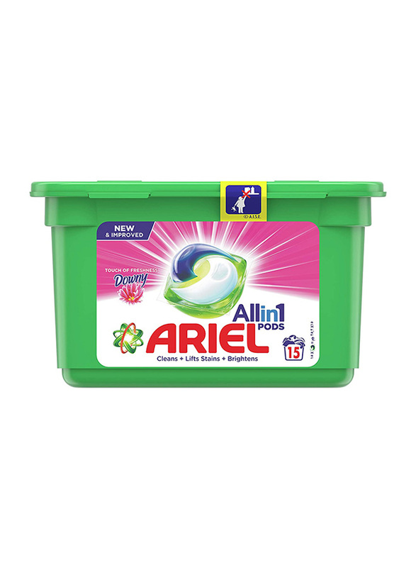 Ariel All-in-1 Touch of Freshness Laundry Detergent Pods with Downy Scent, 15 x 25.2g