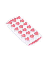 RoyalFord Plastic Ice Tray with Lid, Pink/White