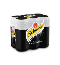 Schweppes Soda Water, 6 Cans x 300ml