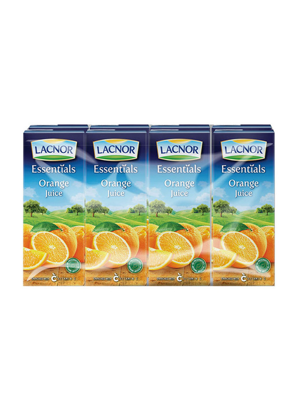 Lacnor Essentials Orange Juice, 8 x 180ml
