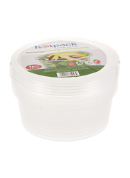 Hotpack Plastic Disposable Round Containers with Lid, 250ml, Clear