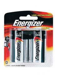 Energizer Max +D Alkaline Battery, 2 Piece, Multicolor