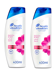 Head & Shoulders Smooth & Silky Shampoo, 400ml, 2 Pieces