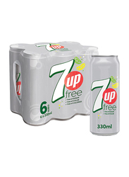 7Up Free Soft Drink, 6 Cans x 330ml