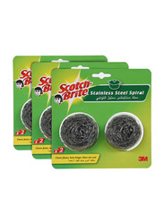 3M Scotch Brite 2 Metallic Spiral Ball, 3 Pieces