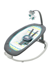 Asalvo Fold Birds Baby Bouncer Swing, Aqua/Grey