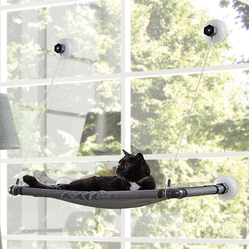 

M-pets Horizon Cat Window Perch, Grey