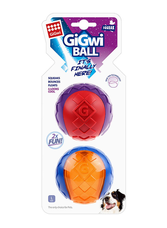 

Gigwi Ball Squeaker, Large, 2 Piece, Multicolor