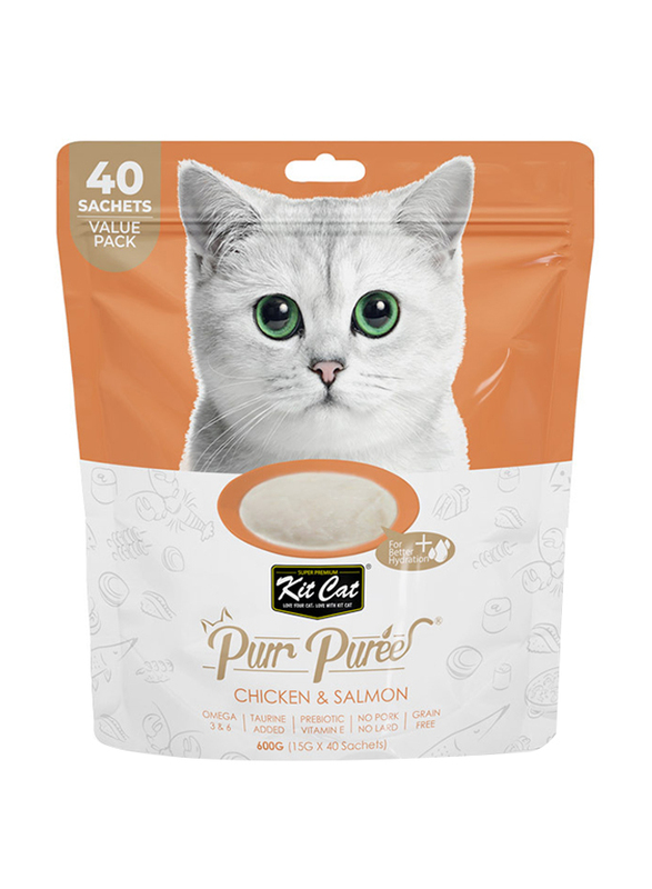 

Kit Cat Purr Puree Chicken & Salmon, 40 Sachets x 15g