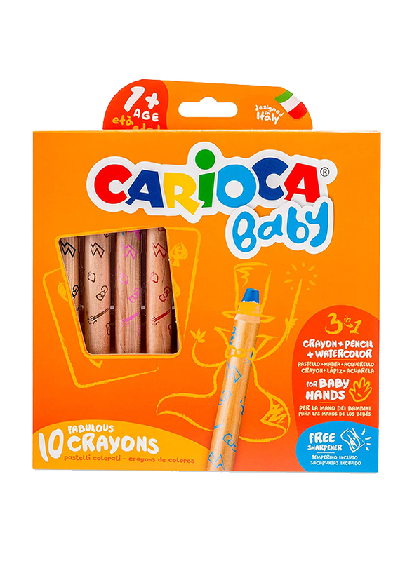 

Carioca Baby Fabulous Crayons Set, 10 Pieces, Multicolor