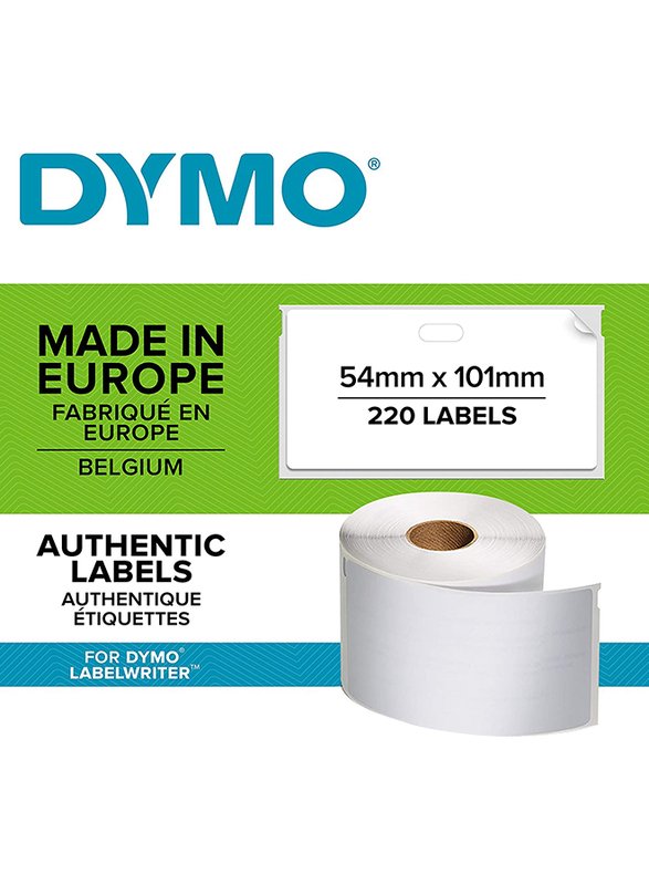 Dymo Labelwriter Labels, Roll of 220, S0722430, White