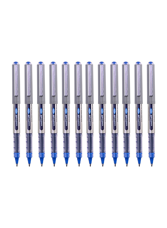 Uniball 12-Piece Eye Fine Rollerball Pen Set, 0.7mm, Ub-157, Light Blue