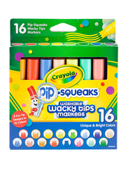Crayola 16-Piece Pip Squeaks Wacky Tip Washable Markers, 58-8709, Multicolor