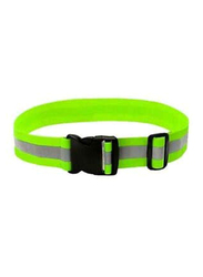 Gejoy Reflective PT Glow Safety Belt with Adjustable Buckle, Grey/Green