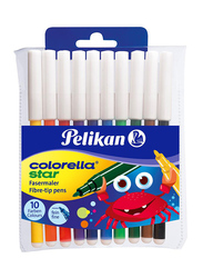 Pelikan Colorella Star Fiber Tip Sketch Pen, 10 Pieces, Multicolor