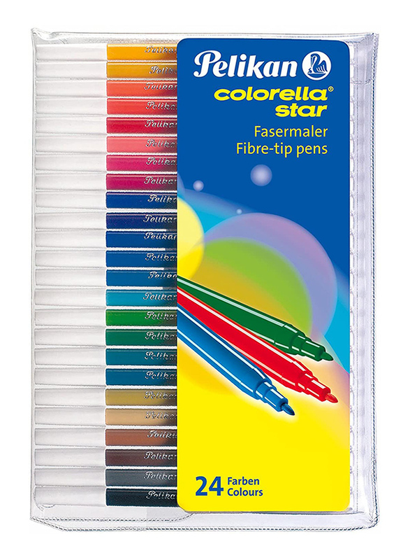 Pelikan Colorella Star C 302 Fiber Tip Sketch Pen, 24 Pieces, Multicolor