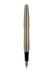 Pilot Metropolitan Collection Zig-Zag Design Fountain Pen, Medium Nib, 91103, Gold Barrel/Black
