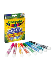 Crayola Ultra-Clean Washable Stampers, 8 Pieces, CY588129, Multicolor