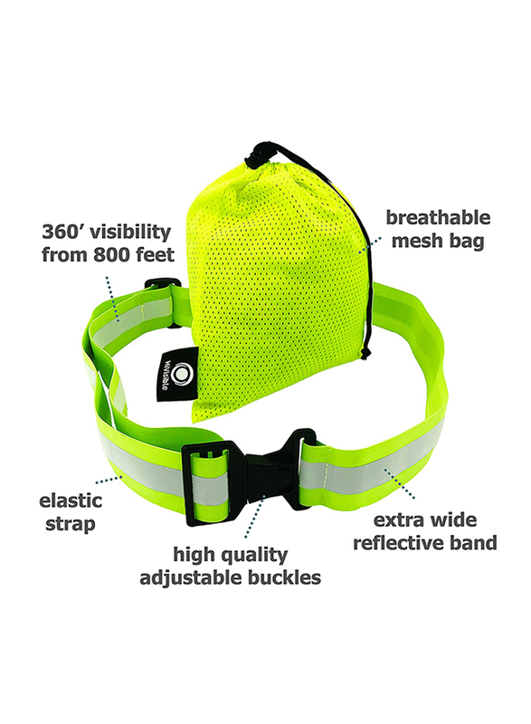 HiVisible Reflective Army PT Belt, Green