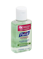 Purell Advanced Hand Sanitizer Soothing Gel With Aloe, 9682-24, Clear, 12 x 59ml