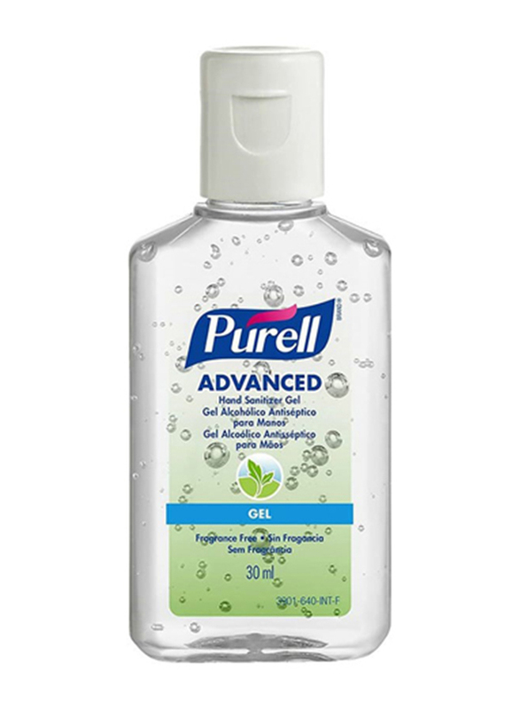 Purell Advanced Hand Sanitizer Gel, 3901-250, Clear, 12 x 30ml