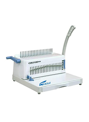 Eagle Spiral Binding Comb-Manual Machine, CB2100 Plus, White