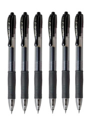 Pilot 6-Piece G-2 07 Fine Retractable Gel Ink Rollerball Pen Set, 0.7mm, Black