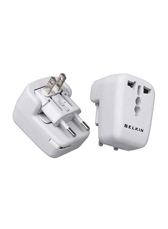 Belkin F8E449 Universal AC Travel Adapter Wall Charger, White
