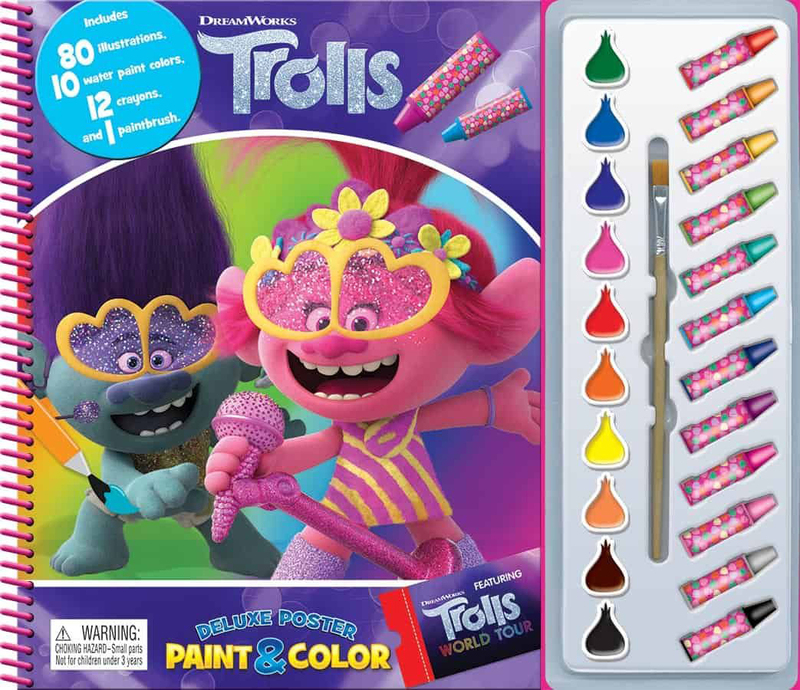 

Dreamworks Trolls Feat: Trolls World Tour Deluxe Poster Paint & Color, Board Book, By: Phidal Publishing Inc.