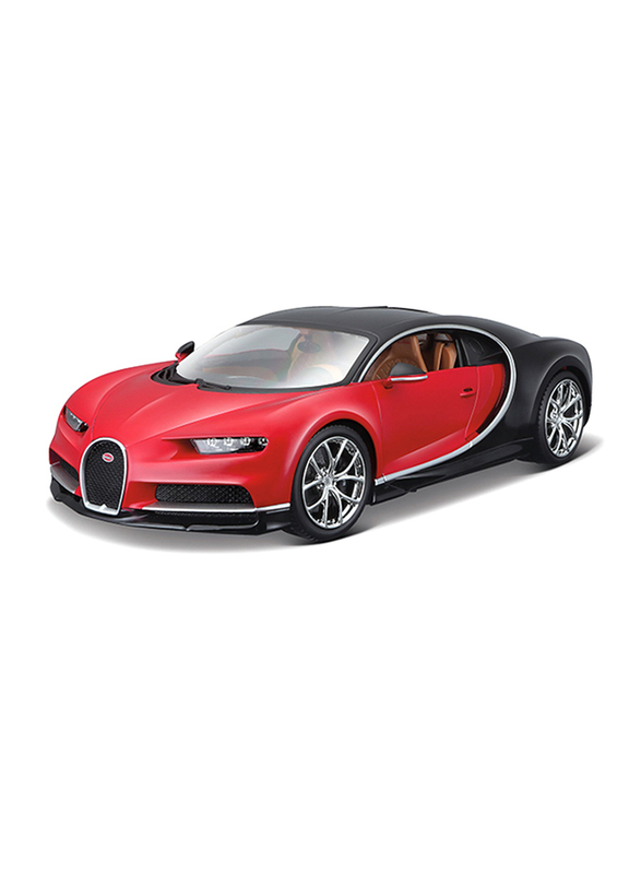 

Bburago Bugatti Chiron Diecast Model Car, 18-11040, 1:18 Scale, Red/Black, Ages 1+