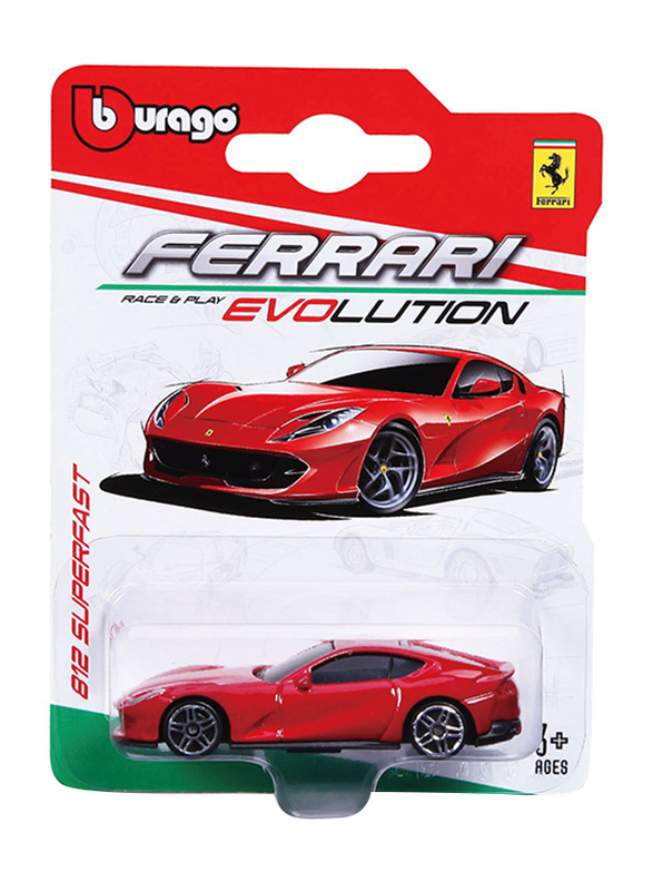 

Bburago Ferrari Race & Play 2, 75' Evolution Series, Red, Ages 1+
