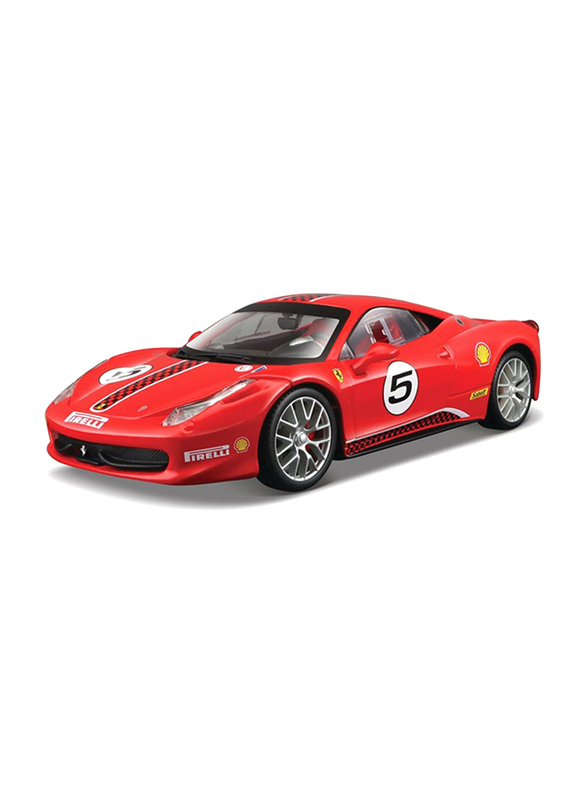 

Bburago Ferrari Racing 458 Challenge Diecast Car, 1:24 Scale, Red, Ages 1+
