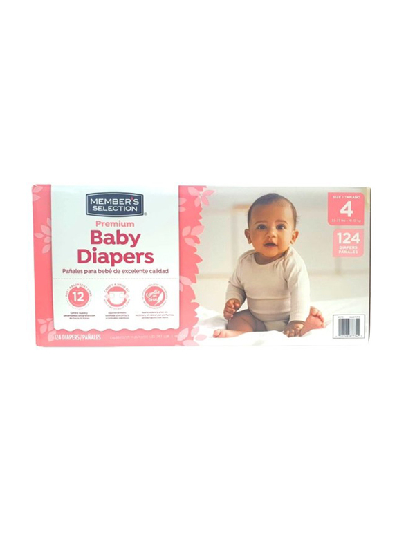 

Member's Selection Premium Baby Diapers, Size 4, 124 Count