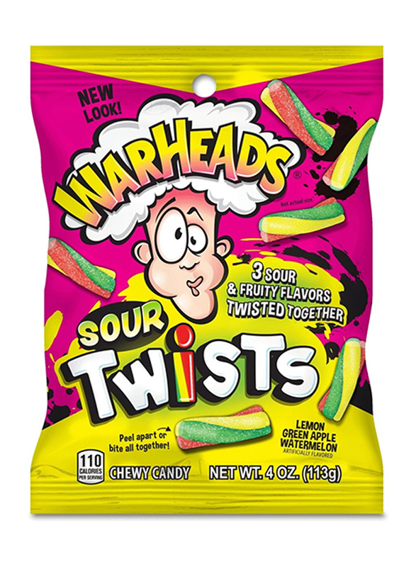 

Warheads Sour Twists Chewy Candy, 113g