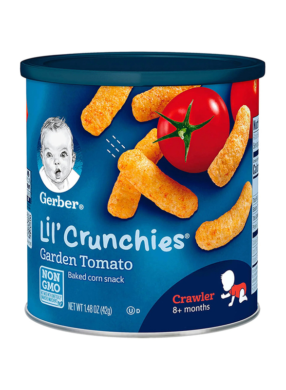 

Gerber Lil Crunchies Garden Tomato Baked Corn Snack, 8+ Months, 42g