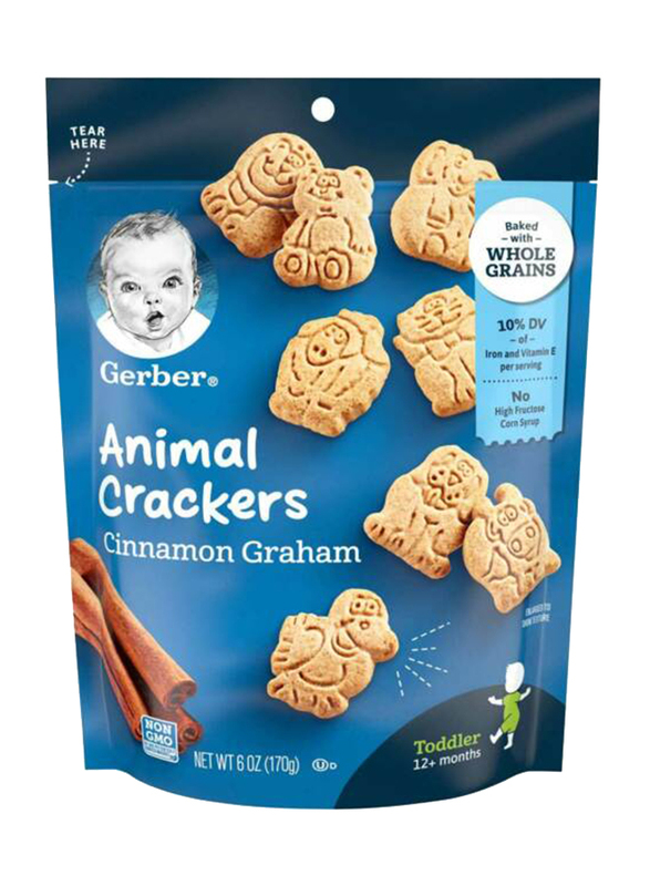 

Gerber Cinamon Graham Pouch Animal Crackers, 12+ Months, 170g