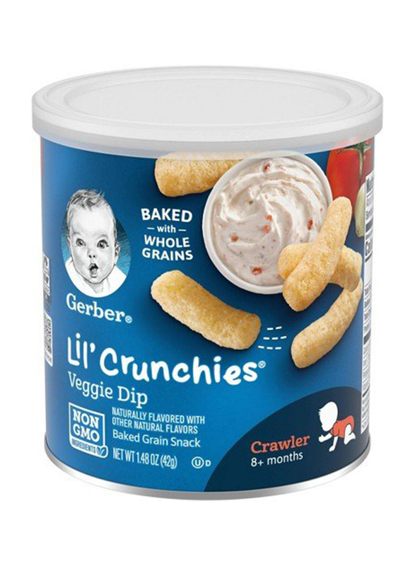

Gerber Lil' Veggie Dip Crawler Crunchies Snack, 8+ Months, 42g