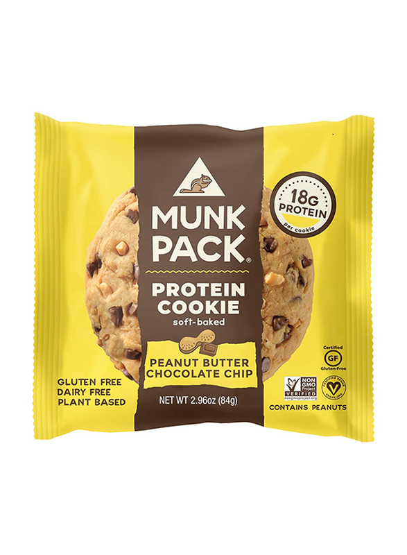 

Munk Pack Protein Peanut Butter Chocolate Chip Cookies, 84g